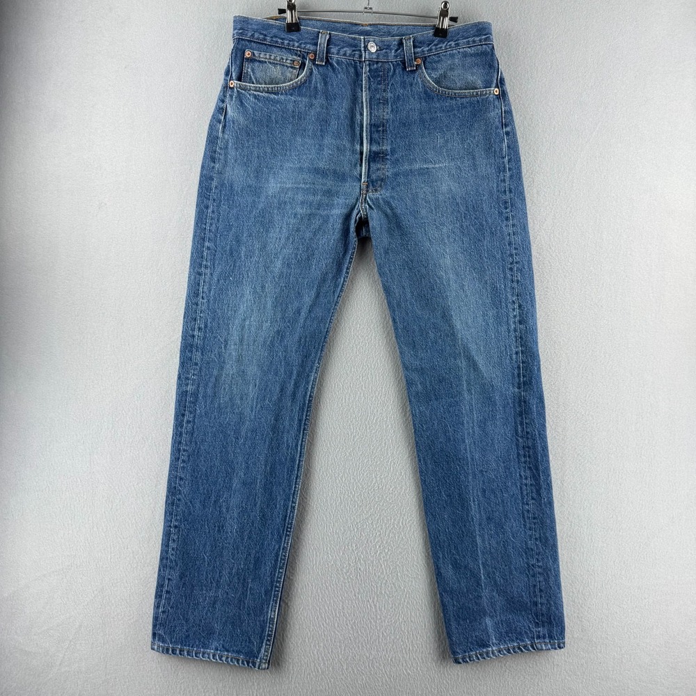 Vintage Levis Jeans Mens 36x34 (Fits 33x30) 501 XX Shrink to fit 90s Made in USA